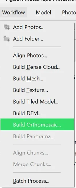 Commando Build orthomosaic