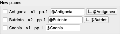 A new candidate with an editable field and a button to adopt an existing tag