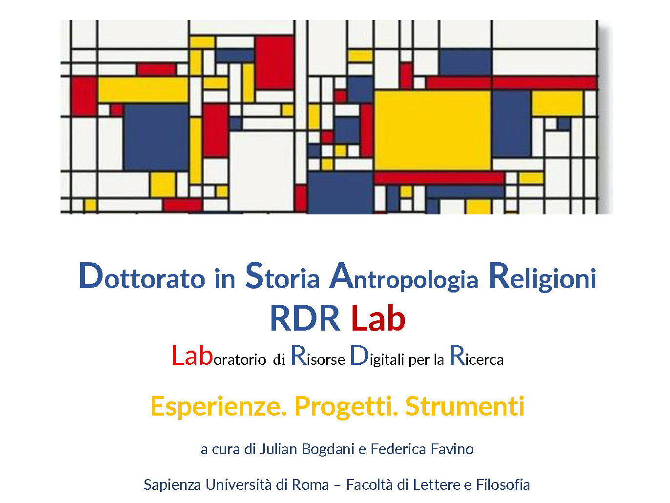 Inaugurazione dell'RDR Lab: Laboratorio di Risorse Digitali per la Ricerca