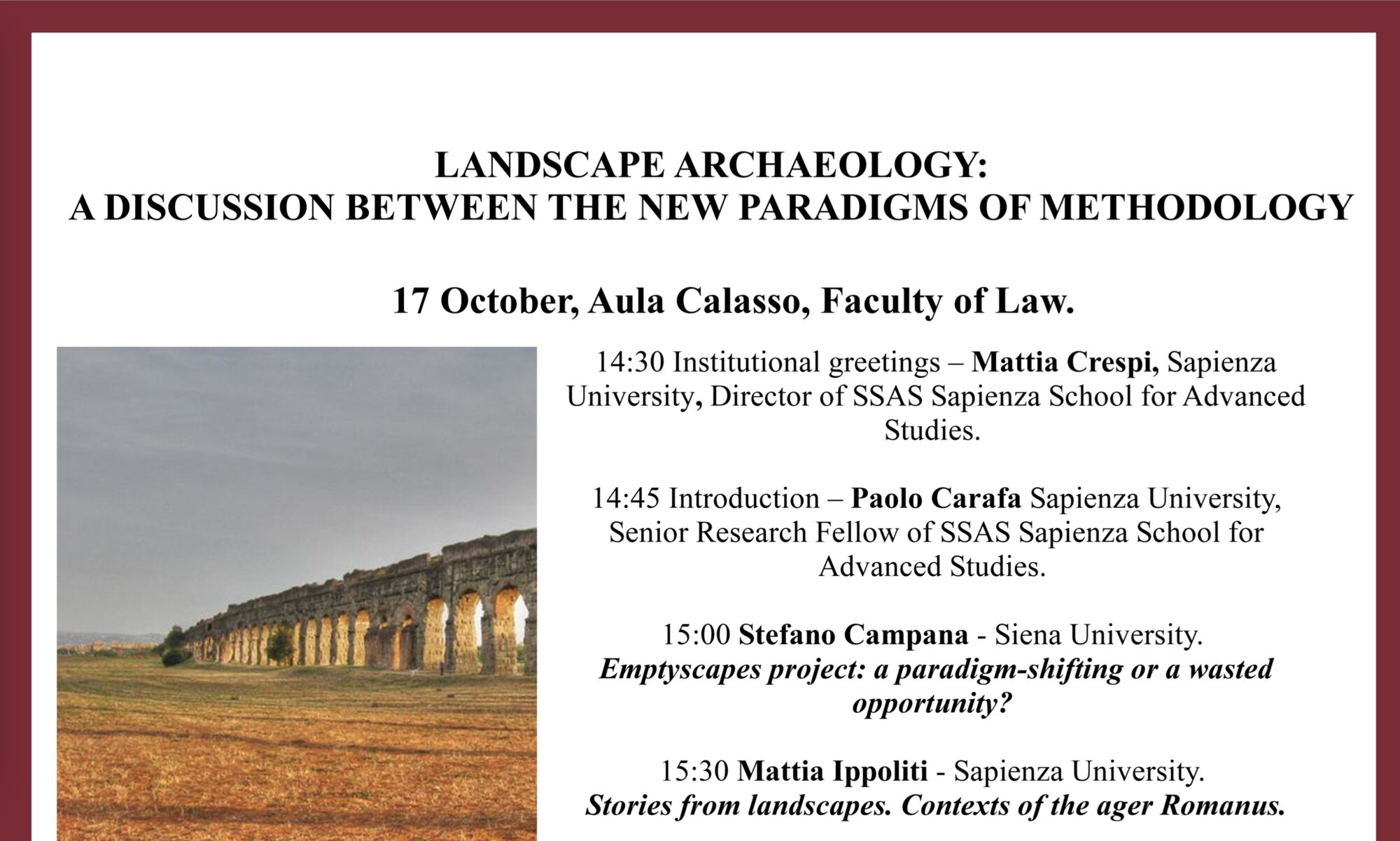 Landscape Archaeology: a discussion between the new paradigms of methodology