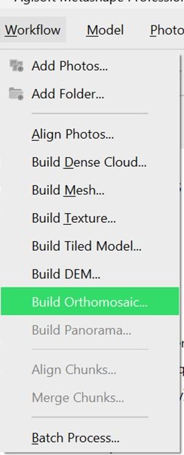 Commando Build orthomosaic