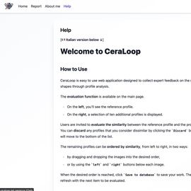 05-CeraLoop: pagina di informazioni generali, dentro il programma